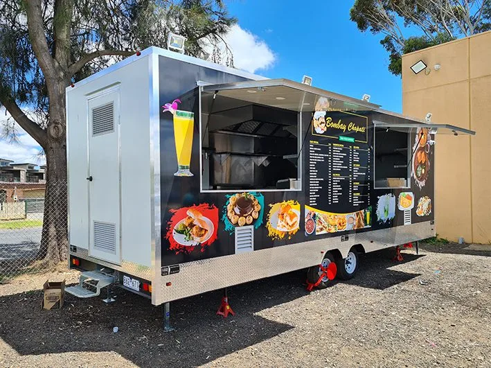 Bombay Chopati 8-meter food trailer parked outdoors